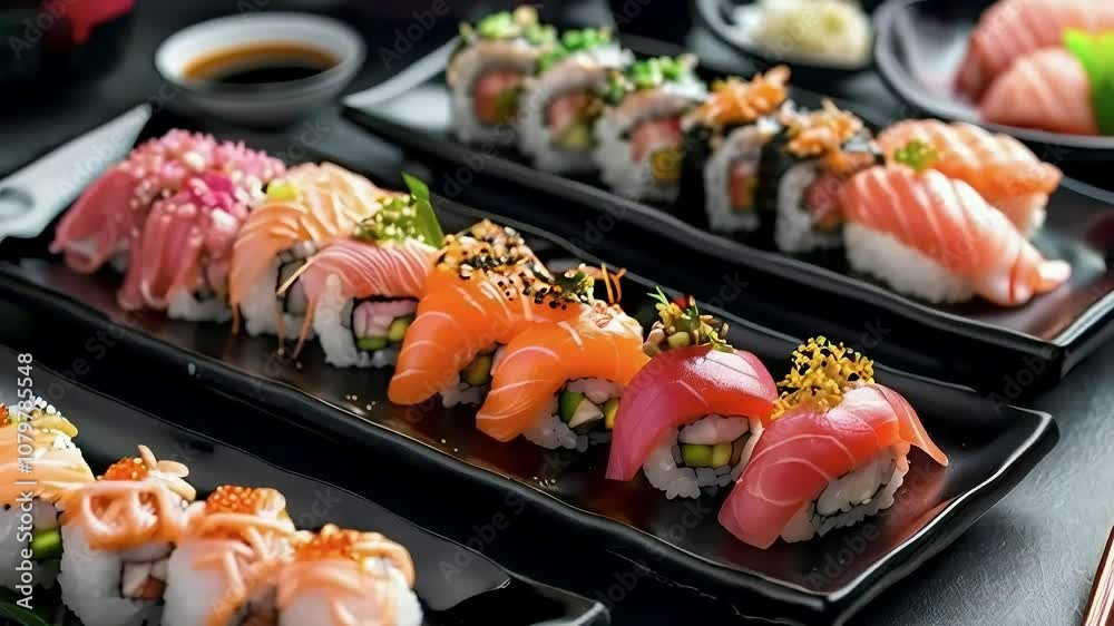 sushi with salmon sushi with salmon