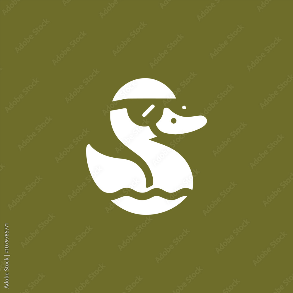 Naklejka premium Cool duck logo