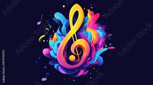 Colorful Treble Clef