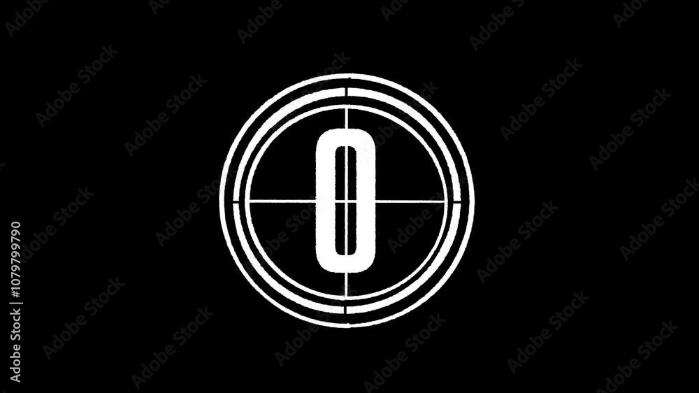 White Number 10 Countdown Timer in a Circle. White Number 10 Countdown Timer in a Circle.