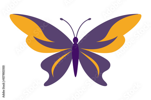 Butterfly flying | isolated vector illustration on white background