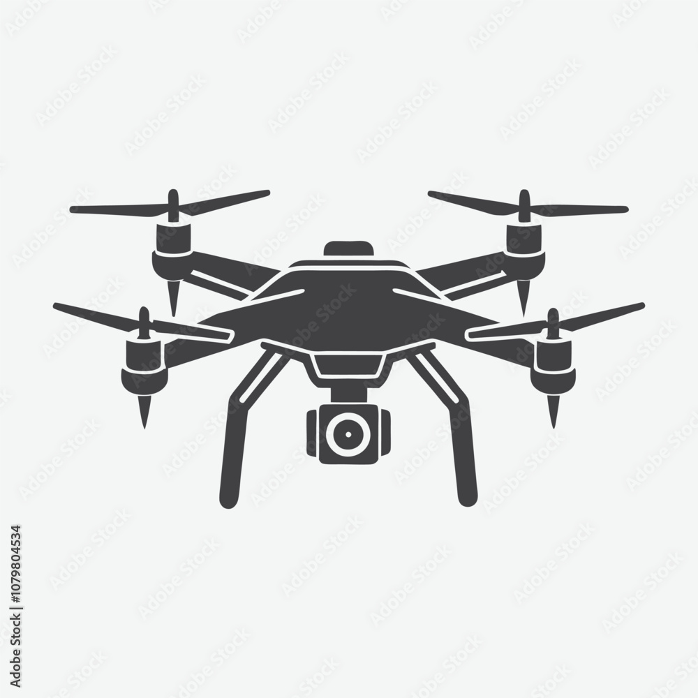 Drone Silhouette Isolated on White Background with Various Styles and Dynamic Shapes Drone Silhouette Isolated on White Background with Various Styles and Dynamic Shapes