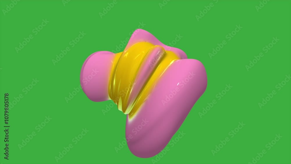 Animation video 3d abstract moving on green screen background Animation video 3d abstract moving on green screen background