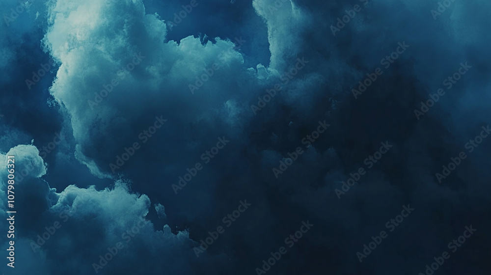 Dramatic dark blue stormy sky with thick clouds. Dramatic dark blue stormy sky with thick clouds.