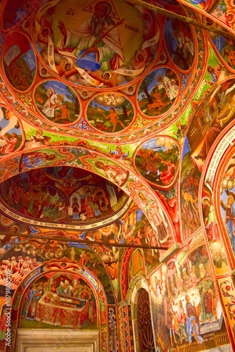 Tableau sur toile Frescoes of Rila Monastery