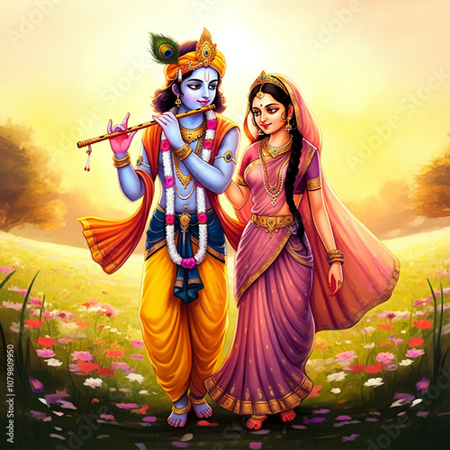 Krishna and Radha together ...