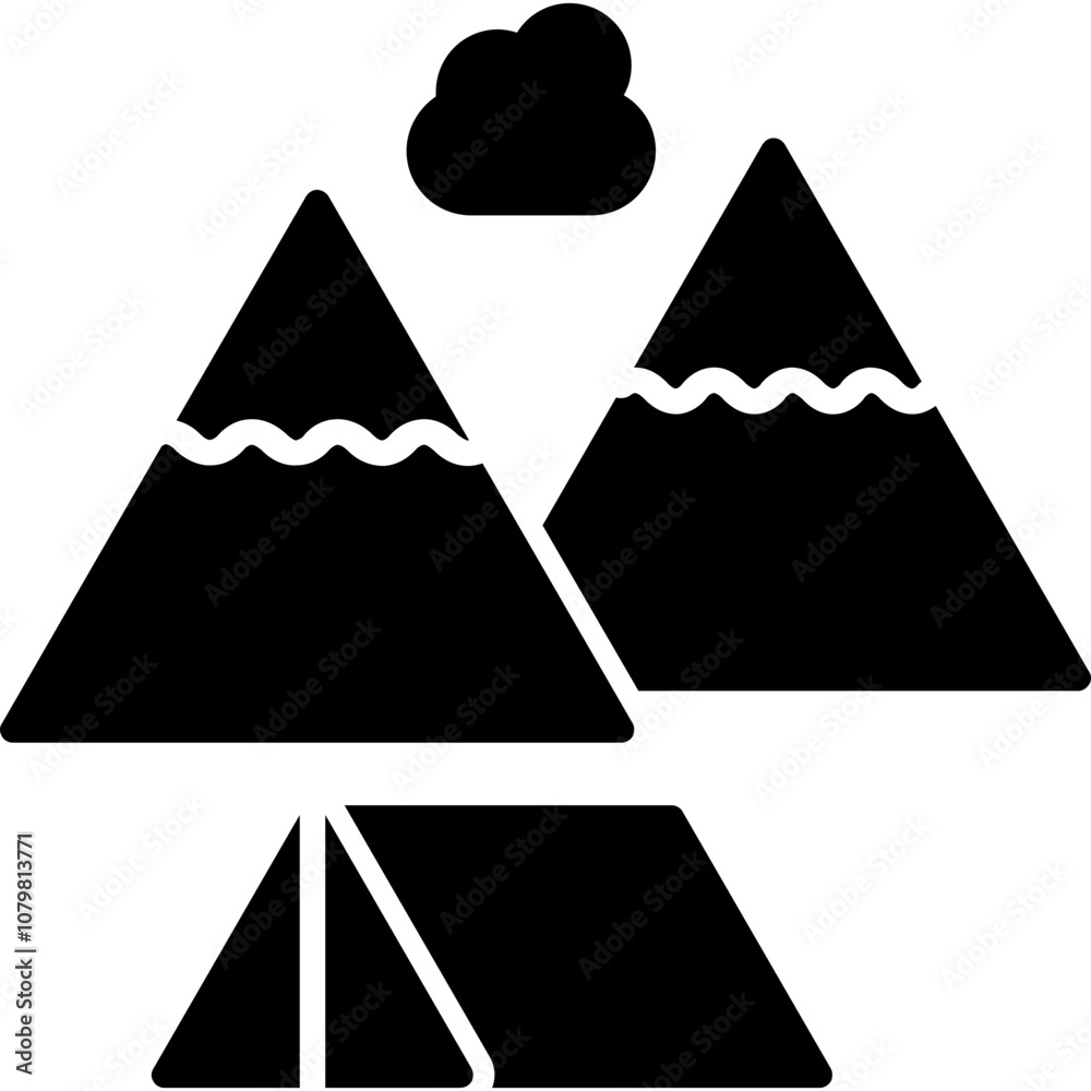 Hiking camp Icon Hiking camp Icon