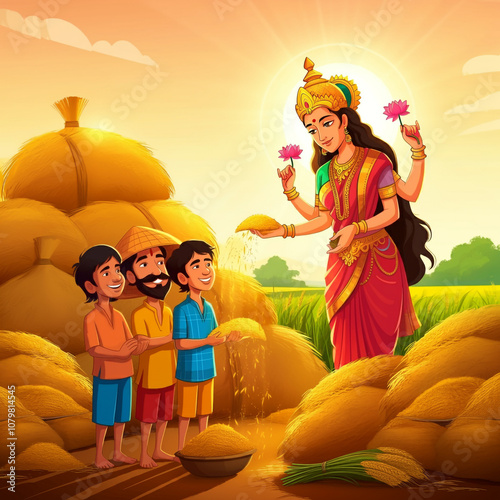 Goddess Lakshmi blessing vi...