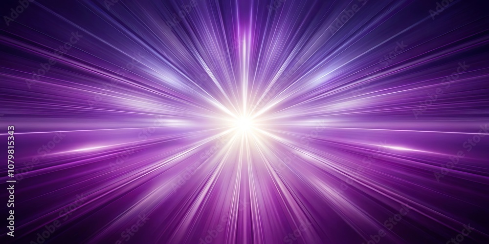 Abstract Radiating Purple Light Rays with Central White Glow Abstract Radiating Purple Light Rays with Central White Glow
