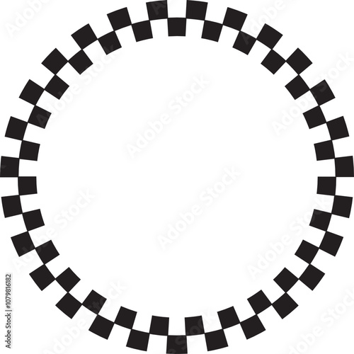Circle Checkered Border ELement
