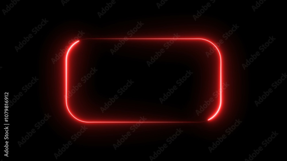 Neon rectangle border frame illustration background. Seamless loop neon line. Neon rectangle border frame illustration background. Seamless loop neon line.