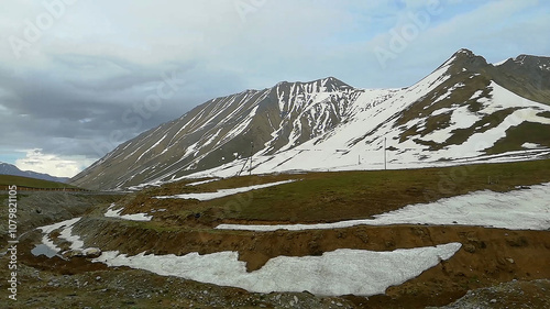 Scenic view of the Caucasus Mountains along the Georgian Military Highway