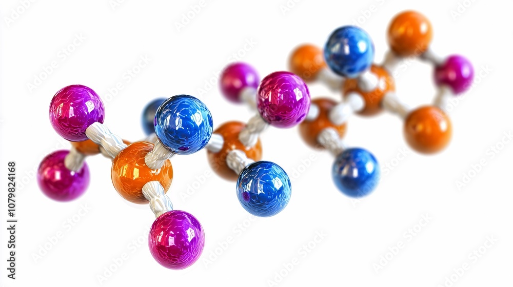 A vibrant 3D molecular model of pyridine with labeled carbon, nitrogen, and hydrogen atoms displayed on a white background. A vibrant 3D molecular model of pyridine with labeled carbon, nitrogen, and hydrogen atoms displayed on a white background.