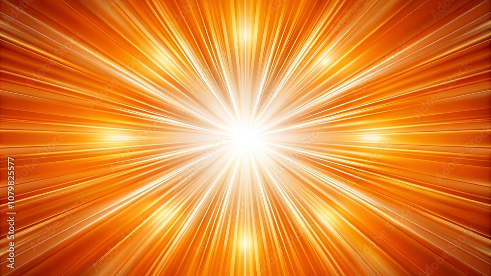 Obraz premium Abstract Radiating Light Burst with Warm Orange Hues and Glowing White Center