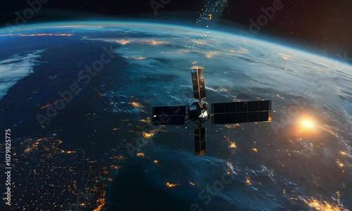 Wallpaper Mural Satellite orbiting Earth Torontodigital.ca