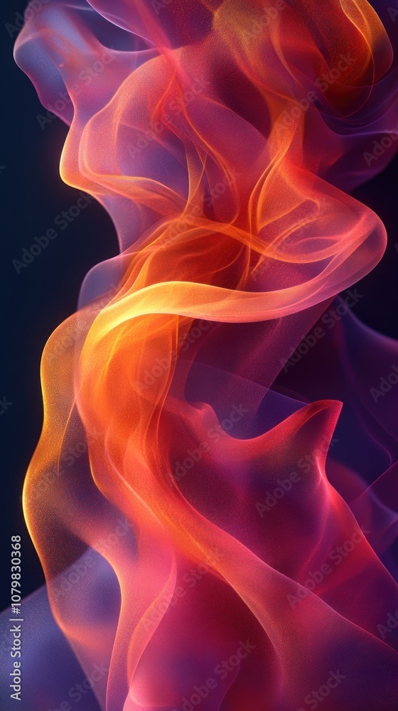Naklejka premium Abstract swirling colors resembling flowing smoke or light patterns.