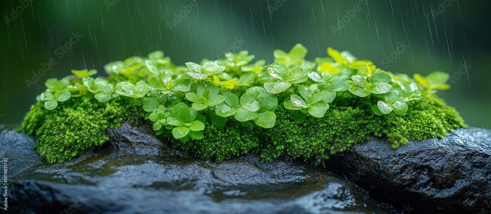 Rain on Green Moss