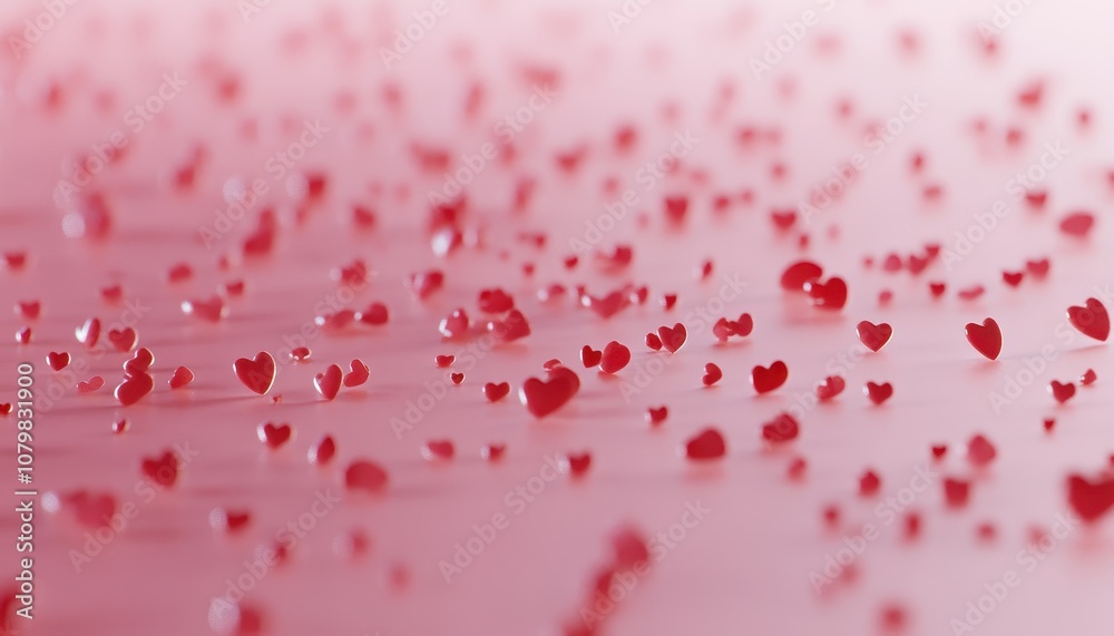 Scattered Hearts on Pink Background. Scattered Hearts on Pink Background.