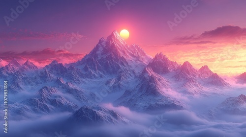 Majestic Mountain Sunset