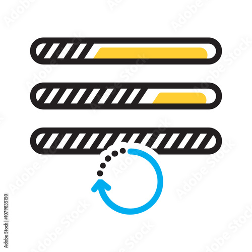 Vector multicolor icon for Load more