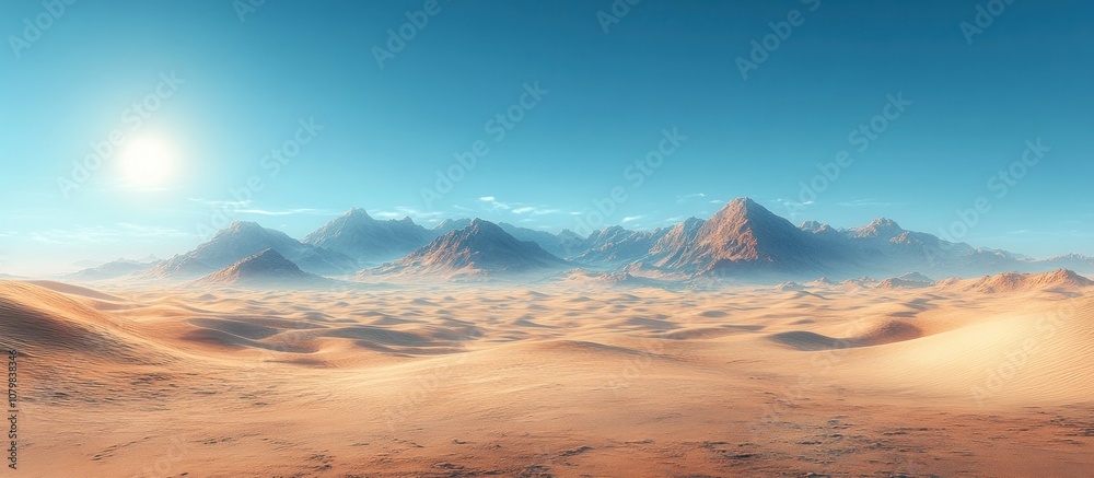 Desert Landscape with Mountains Desert Landscape with Mountains