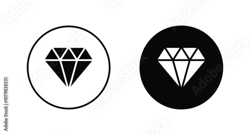 Diamond icon set vector
