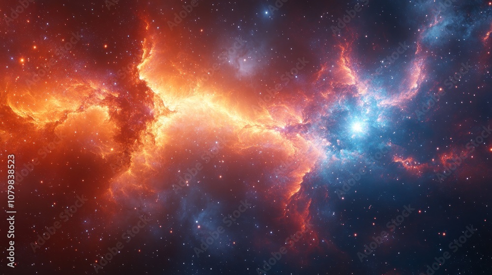 Cosmic Nebula with Star Dust