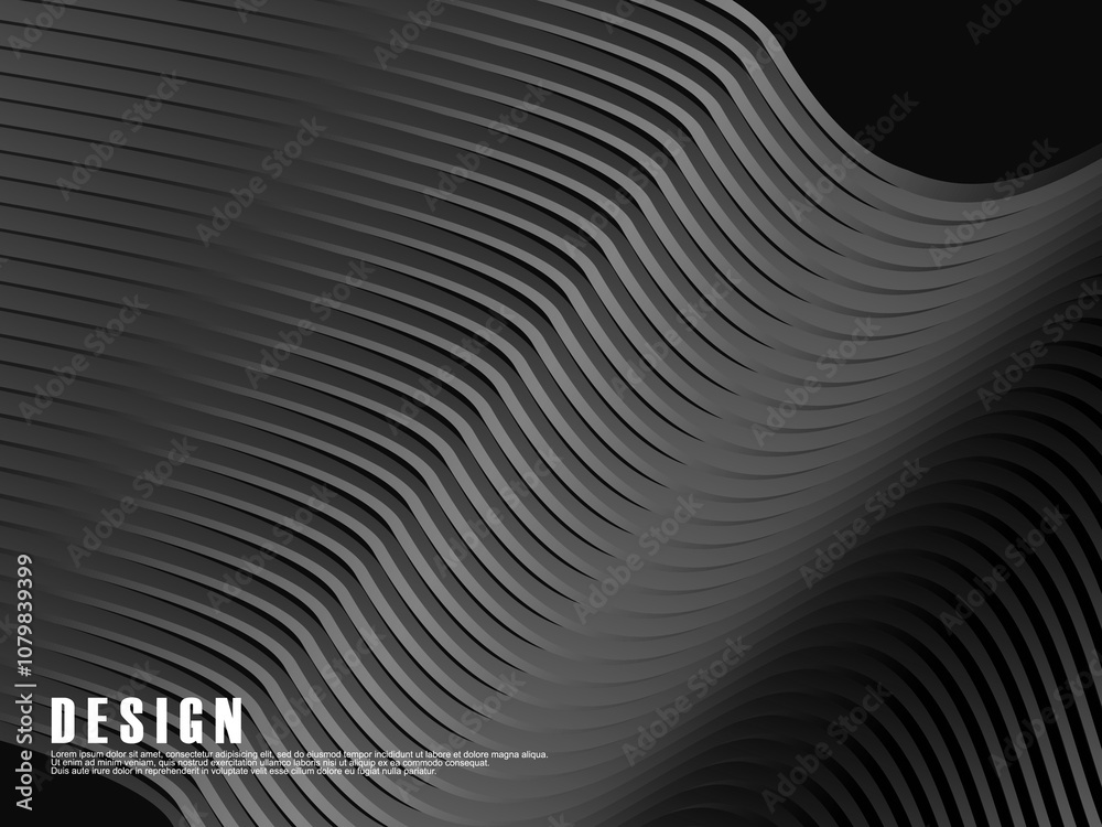 Abstract futuristic dark black background with black gradient wave design. Realistic 3d wallpaper with luxurious flowing lines. Perfect background for posters, websites, brochures, banners, apps, etc. Abstract futuristic dark black background with black gradient wave design. Realistic 3d wallpaper with luxurious flowing lines. Perfect background for posters, websites, brochures, banners, apps, etc.