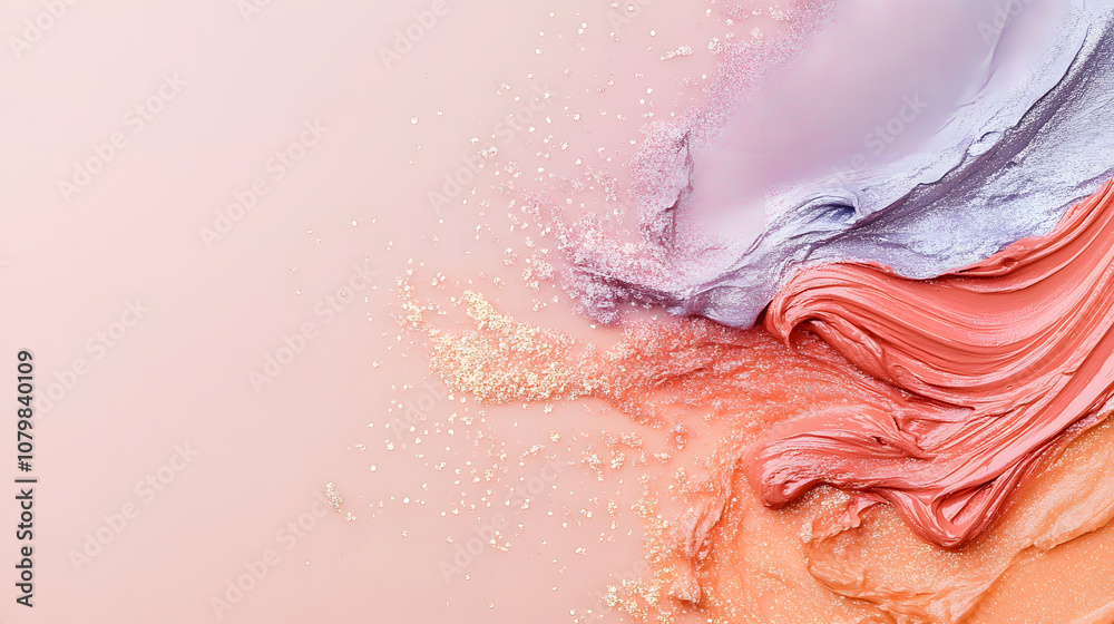 Obraz premium Elegant High-Fashion Beauty Portraits with Radiant Skin, Glamorous Makeup, and Luxurious Skincare Glow.