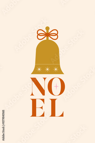 Christmas greeting card template. 