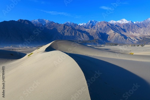 Enchanting high-altitude Katpana (Biang-a Naqpo) or Cold Desert located near Katpana Lake close to Skardu Airport (District Skardu, Gilgit-Baltistan, Pakistan)