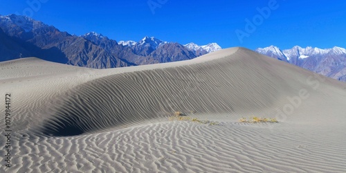 Enchanting high-altitude Katpana (Biang-a Naqpo) or Cold Desert located near Katpana Lake close to Skardu Airport (District Skardu, Gilgit-Baltistan, Pakistan)
