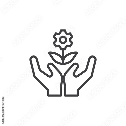 Business incubator line icon