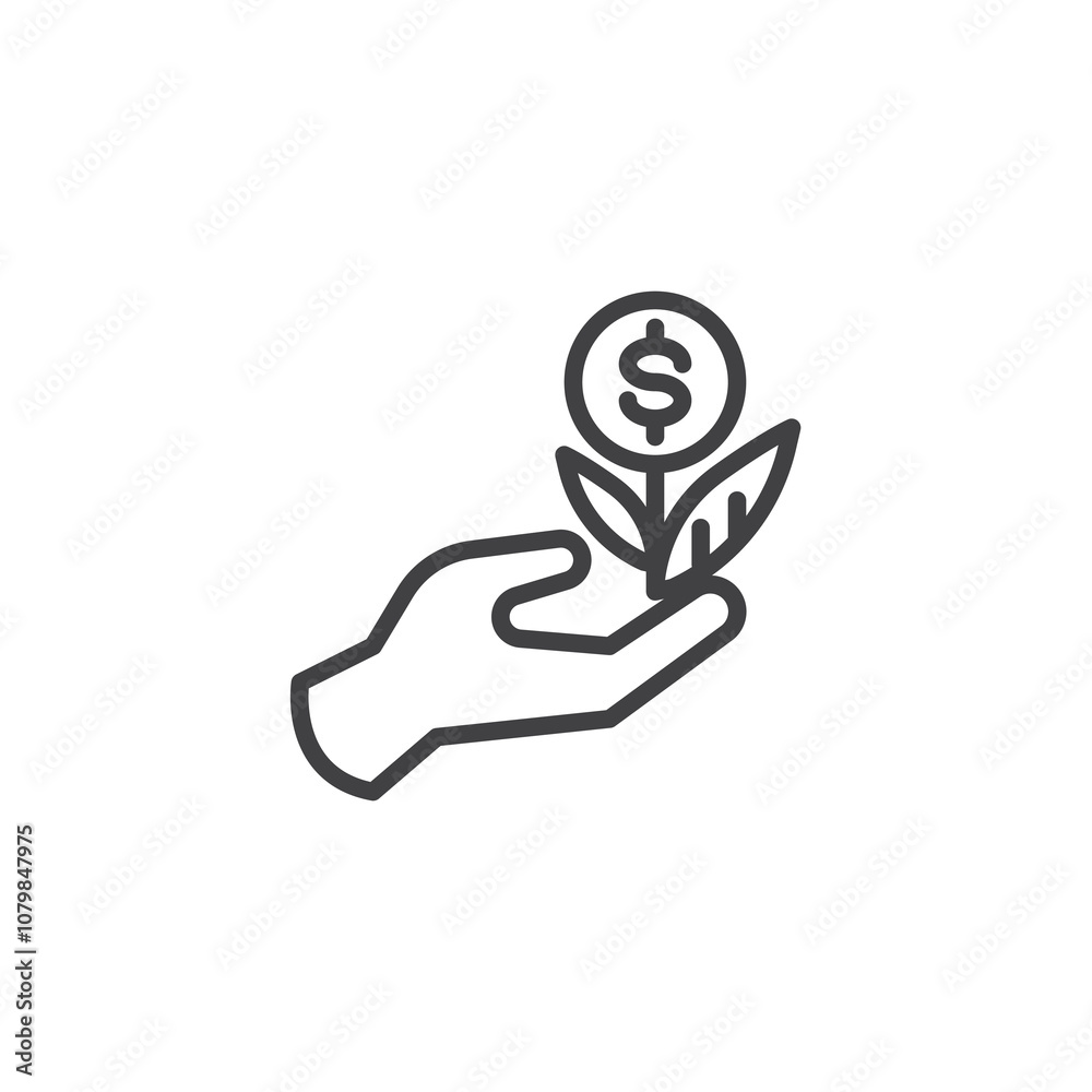 Fotografie Seed Funding line icon