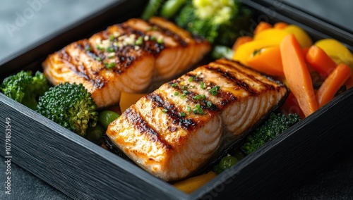 Grilled Salmon with Vegetables