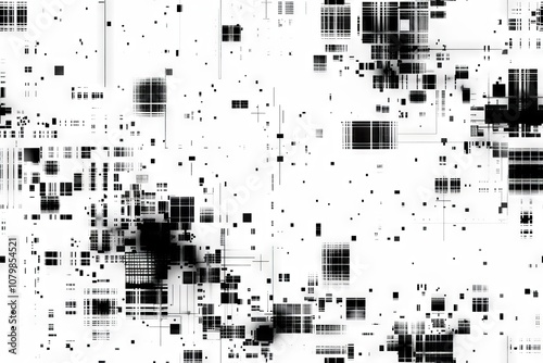 Abstract Black and White Geometric Pattern
