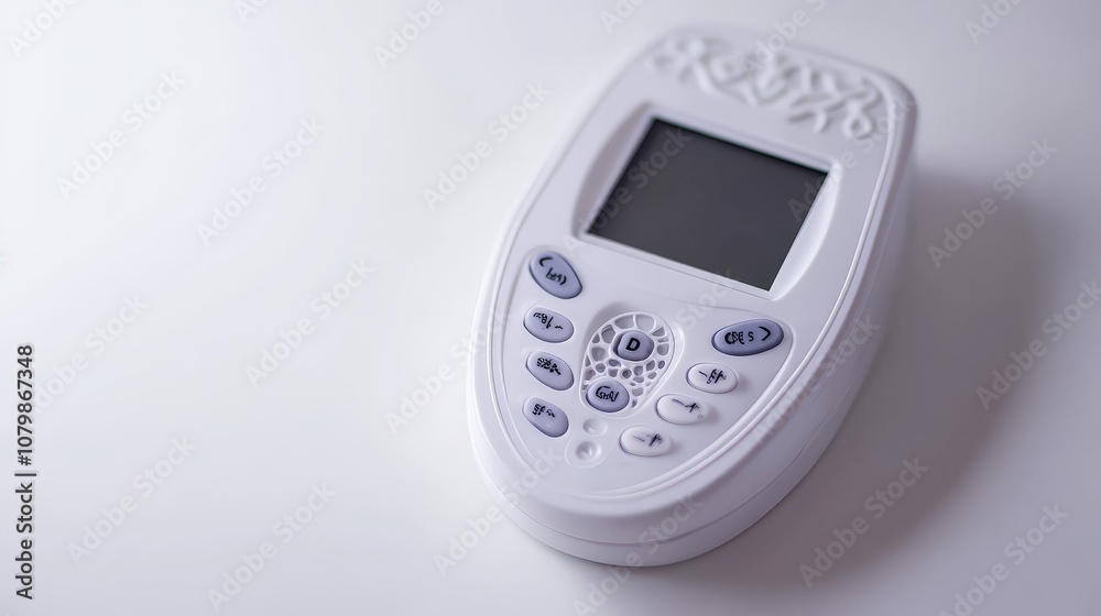 ID Badge Reader on White Background with Studio Lighting ID Badge Reader on White Background with Studio Lighting