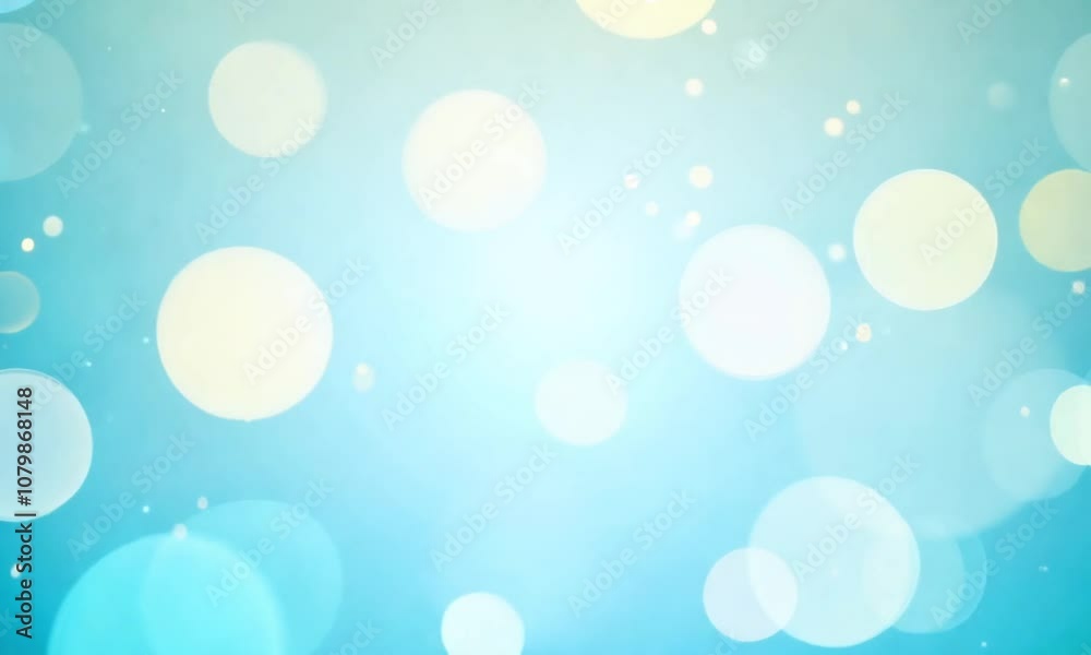 Soft Bokeh Background with Light Blue and White Circular Shapes Creating a Dreamy Atmosphere, Ideal for Designs and Creative Projects
