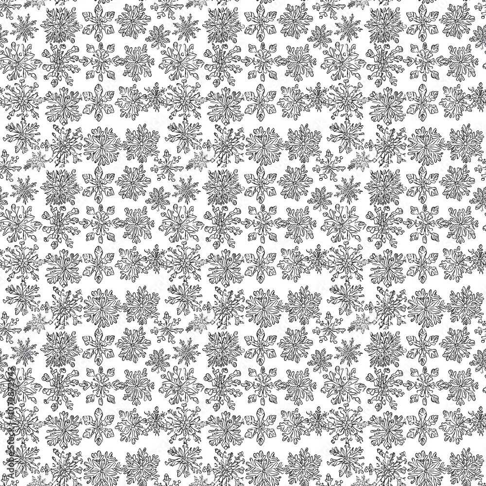 Christmas pattern, Christmas hand-drawn decorative elements Christmas pattern, Christmas hand-drawn decorative elements