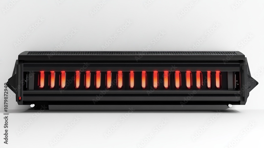 Warning Light Rack on Seamless White Background Warning Light Rack on Seamless White Background