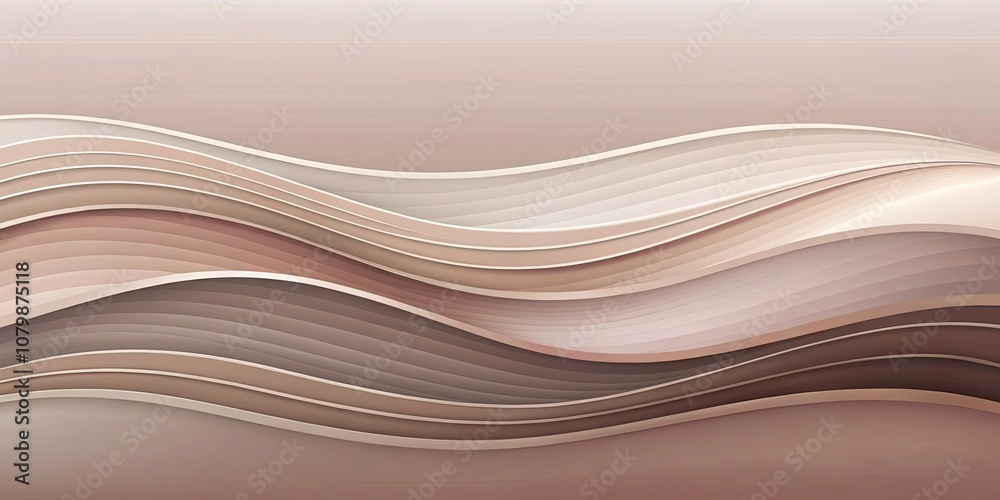 Abstract Swirling Hues of Beige and Brown in a Fluid, Layered Design Abstract Swirling Hues of Beige and Brown in a Fluid, Layered Design