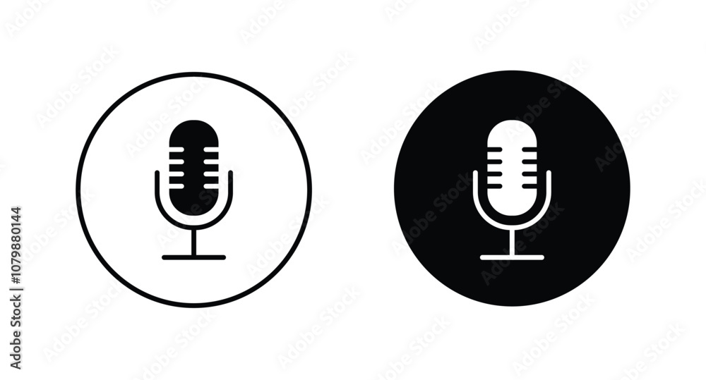 Microphone Icons set vector. Microphone Icons set vector.