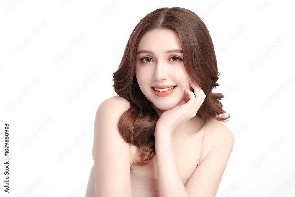 Beautiful young asian woman with clean fresh skin on white background, Face care, Facial treatment, Cosmetology, beauty and spa, Asian women portrait. Beautiful young asian woman with clean fresh skin on white background, Face care, Facial treatment, Cosmetology, beauty and spa, Asian women portrait.