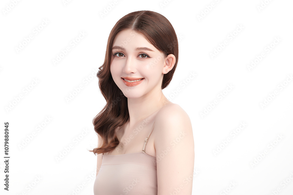 Beautiful young asian woman with clean fresh skin on white background, Face care, Facial treatment, Cosmetology, beauty and spa, Asian women portrait. Beautiful young asian woman with clean fresh skin on white background, Face care, Facial treatment, Cosmetology, beauty and spa, Asian women portrait.