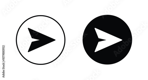 Send icon set. send message icon
