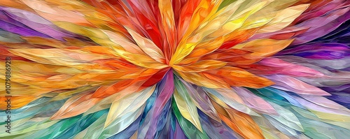 Wallpaper Mural Vibrant Abstract Floral Design with Colorful Petals in an Artistic Arrangement, Perfect for Nature and Background Inspirations in Graphic Design Projects Torontodigital.ca