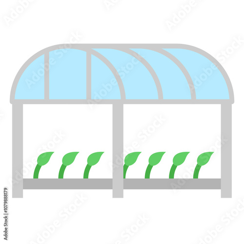 Illustration of Greenhouse Flat Icon