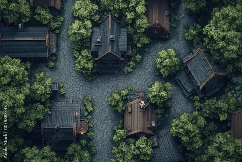 Countryside Town Tabletop RPG Map, Fantasy Streets Roleplaying Exterior Urban Dungeon City Village Battlemap, Adventure Games Encounters, Gaming House Home Design, TTRPG Buildings Architecture Concept