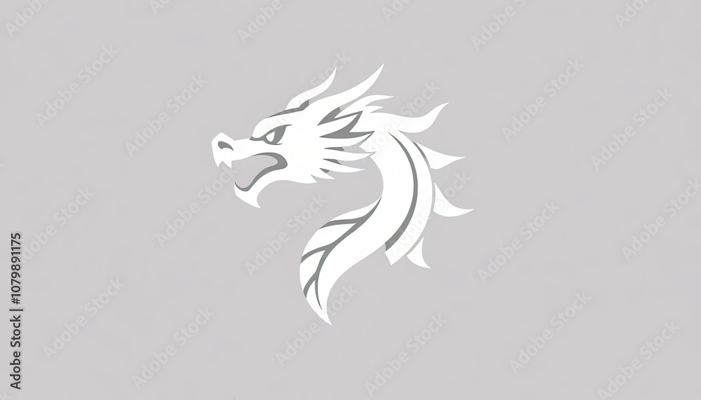 dragon head in profile view, rendered in a simple black and white design. design is minimalist. Dragons are often associated with power, strength, and mythology. striking and memorable. dragon head in profile view, rendered in a simple black and white design. design is minimalist. Dragons are often associated with power, strength, and mythology. striking and memorable.
