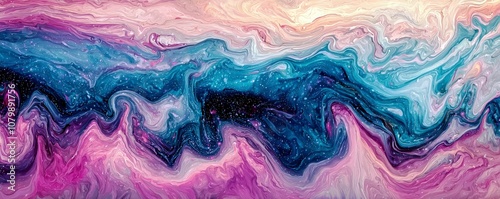 Wallpaper Mural Abstract Colorful Swirling Background with Blue, Pink, and Purple Tones Representing Outer Space or Cosmic Elements in a Fluid Artistic Style Torontodigital.ca